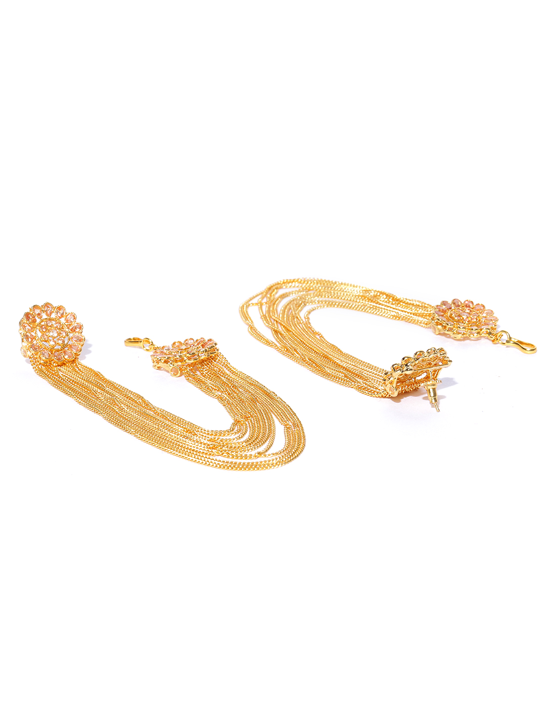 YouBella Gold-Plated Stone-Studded Ear Chains